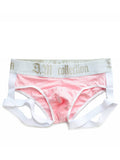 menaful Pink+White / M Low Waist Sexy Skinny Suspender Briefs