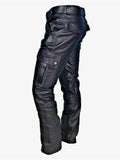 menaful Pu Strap Men's Casual Leather Pants