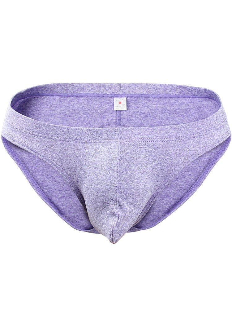 menaful Purple / M Alphabet Men's Colorful Cotton Underwear Briefs