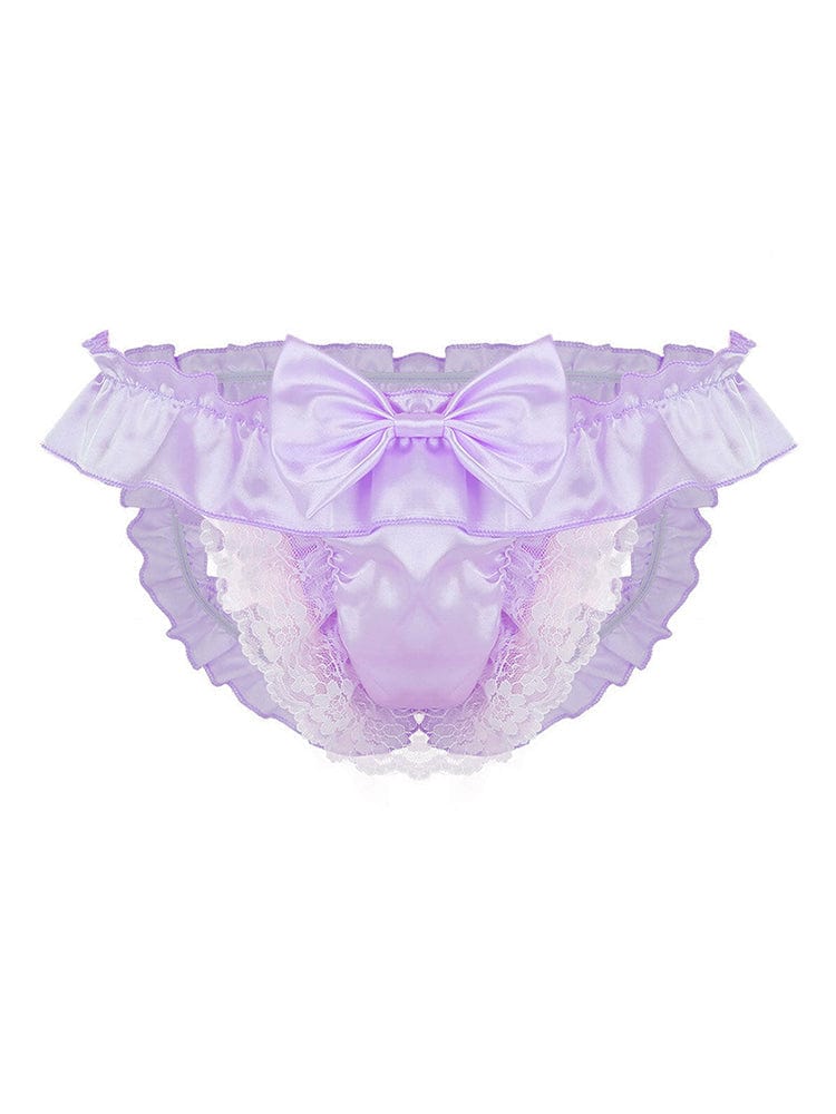 menaful Purple / M Men's Lace T Panty Thong