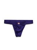 menaful Purple / M Men's Low Waist Sexy Solid Color Cartoon Head Thong