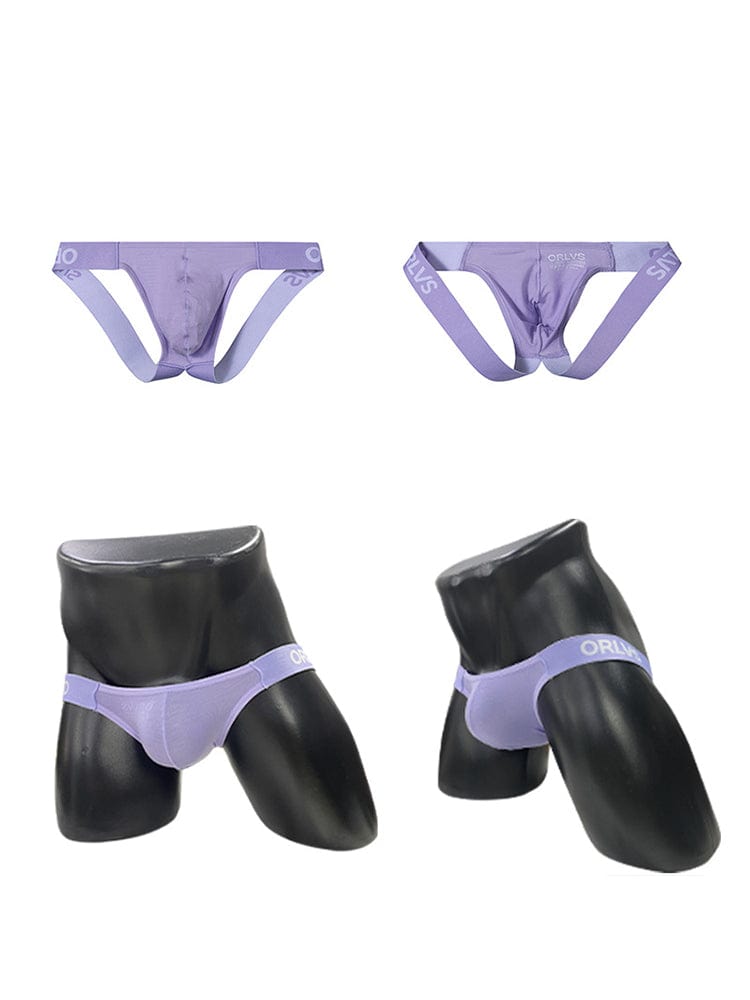 menaful Purple / M Men's Solid-color Sexy Erotic Thong