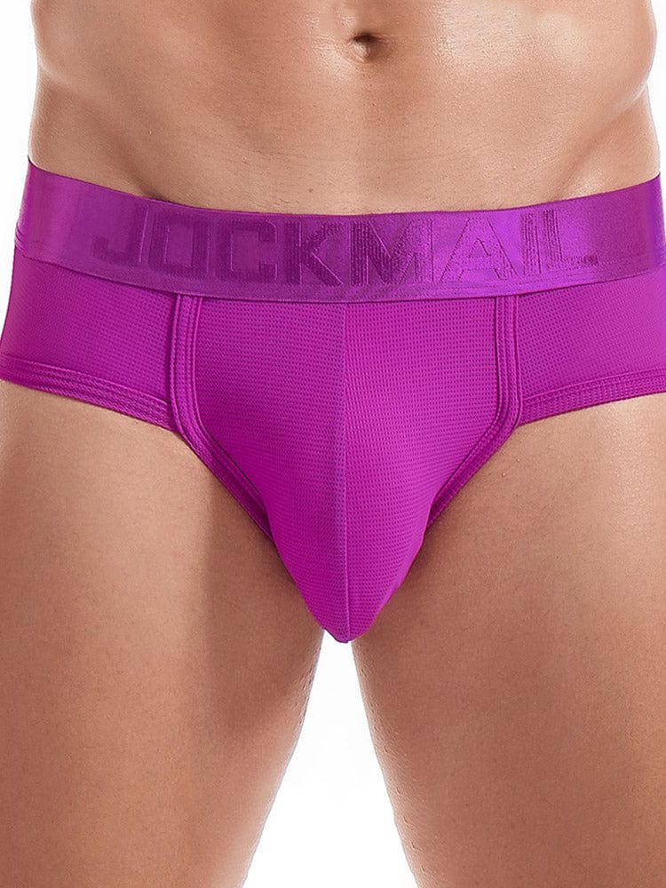 menaful Purple / M Mesh Breathable Fitness Briefs