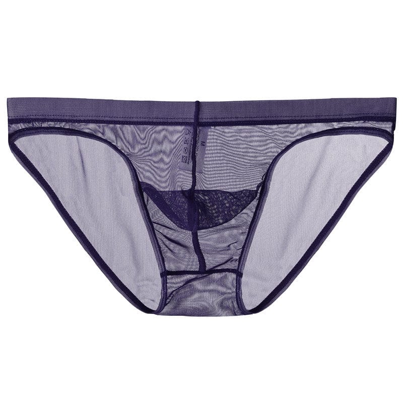 menaful Purple / M Mesh Low Waist Sexy Pouch Bag Briefs