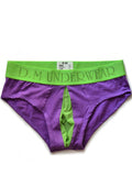 menaful Purple / M Sheer Mesh Open Briefs