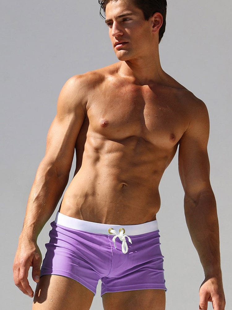 menaful Purple / S Men's Quick-drying Swimming Trunks (High Quality Version)