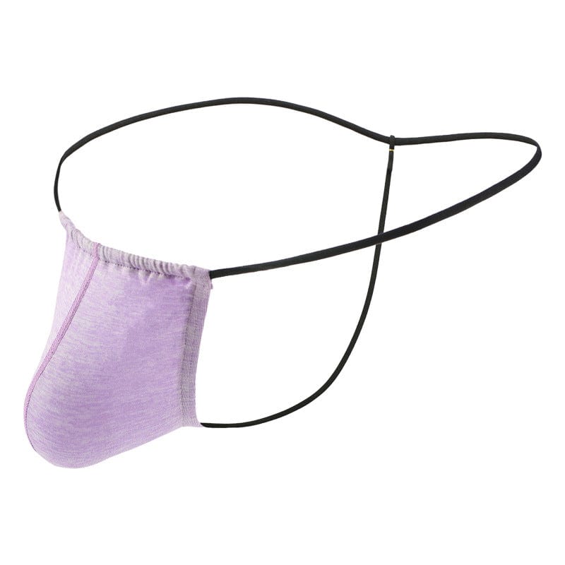 menaful Purple / S U Convex Breathable Low Waist Sexy Thin Strap Thong