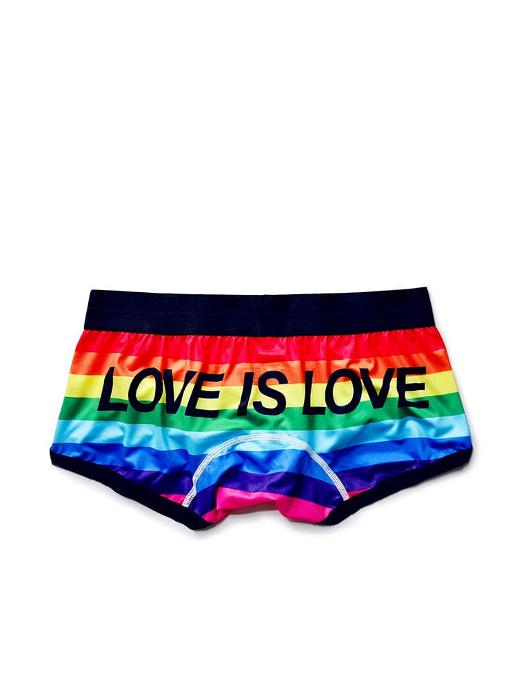 menaful Quick Dry Sexy Rainbow Stripe Boxer Briefs