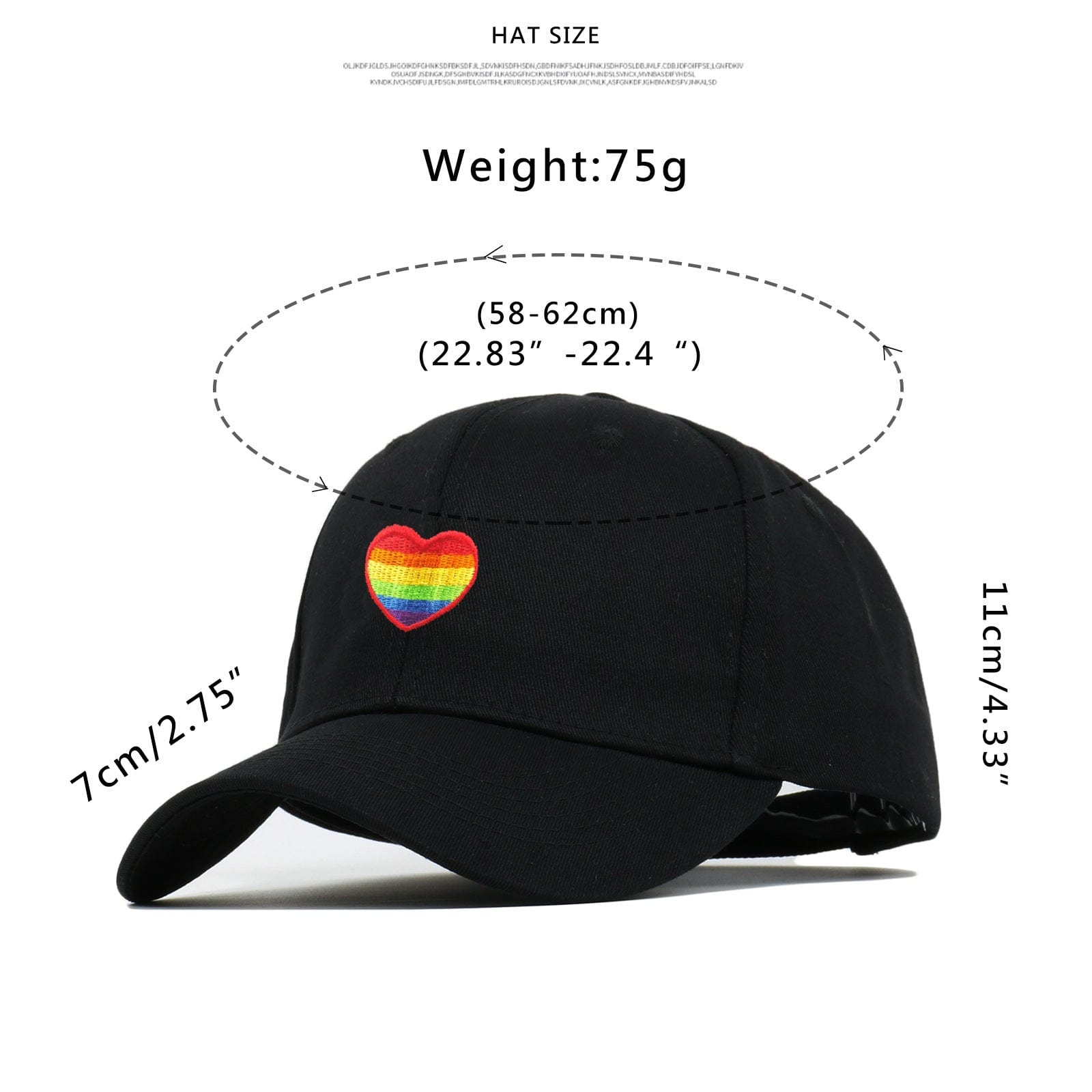 Menaful™ Rainbow Love baseball cap