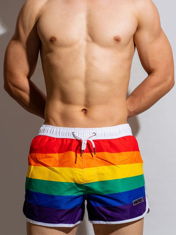 menaful Rainbow / M Rainbow Striped Boxer Shorts