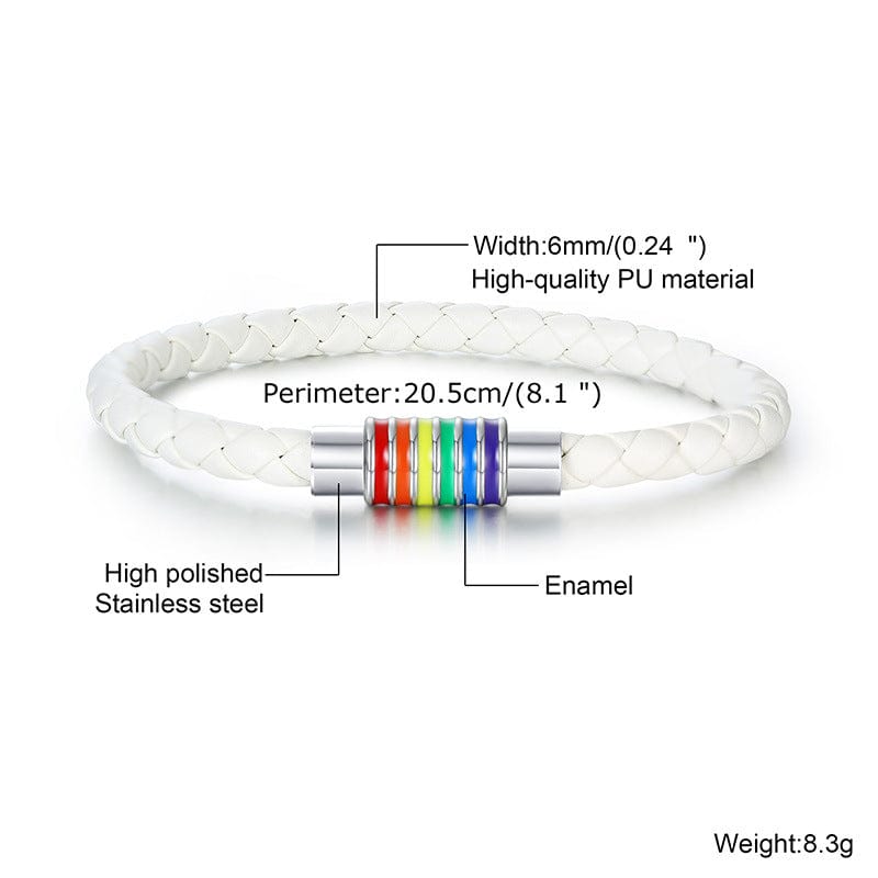 Menaful™ Rainbow PU leather bracelet PB-004