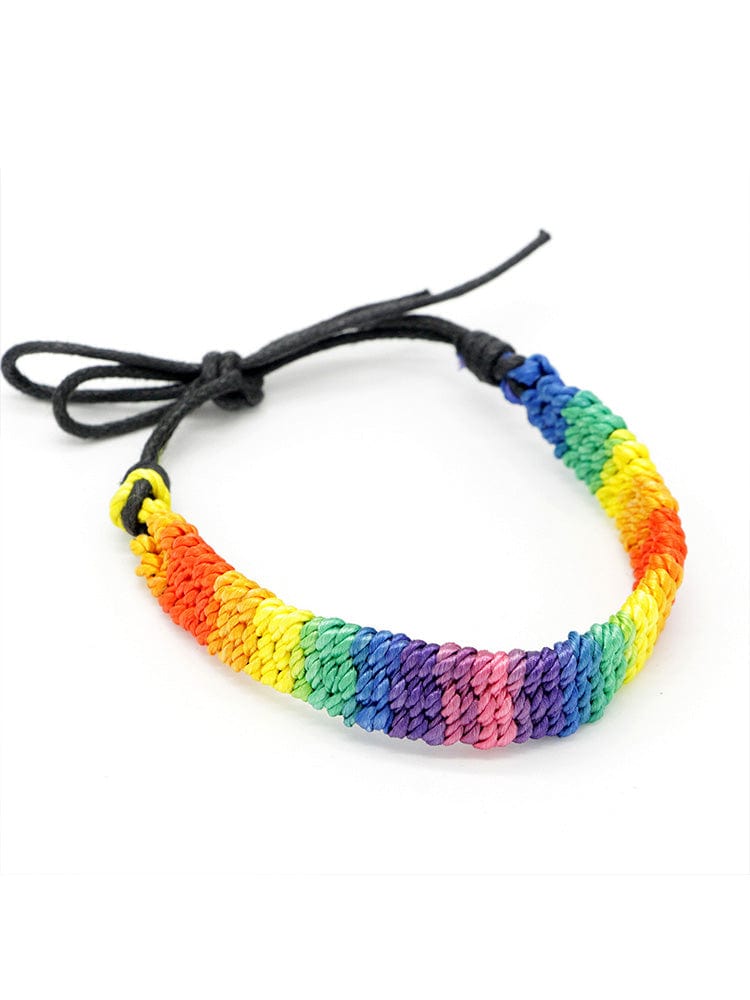 menaful Rainbow Rainbow Color Braided Bracelet