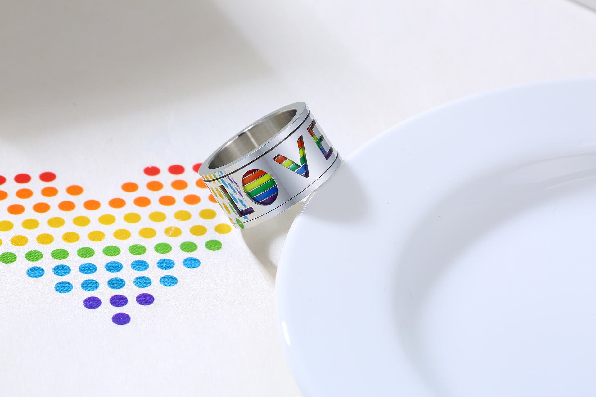 Menaful™ Rainbow Spinne Ring PR-029B