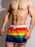 menaful Rainbow Striped Boxer Shorts