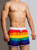 menaful Rainbow Striped Boxer Shorts