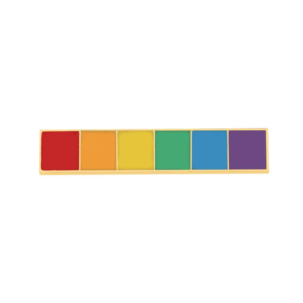 Menaful™ rectangle Creative Rainbow Chest Pin