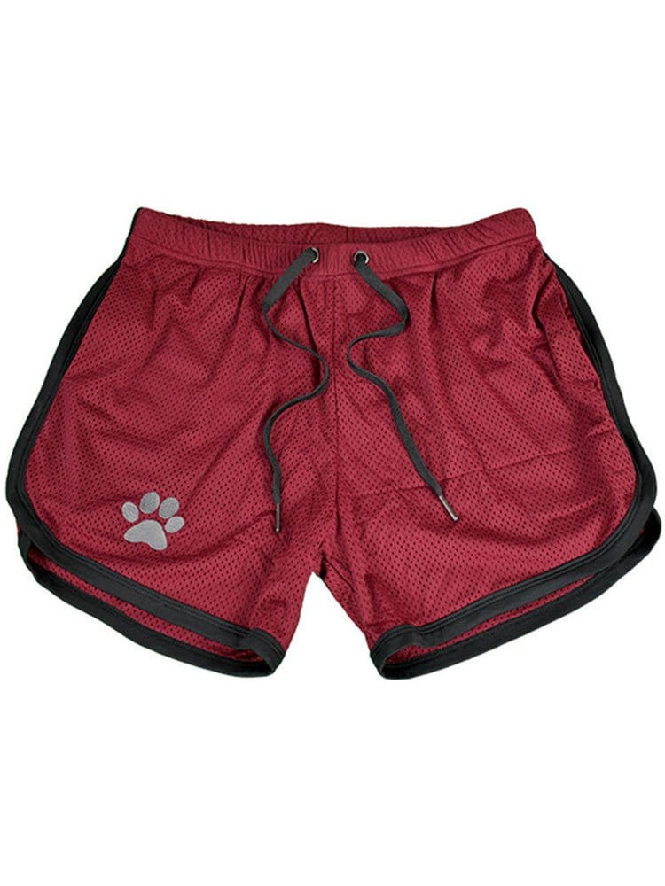 menaful Red & Black / M Bear Pride Paw Shorts