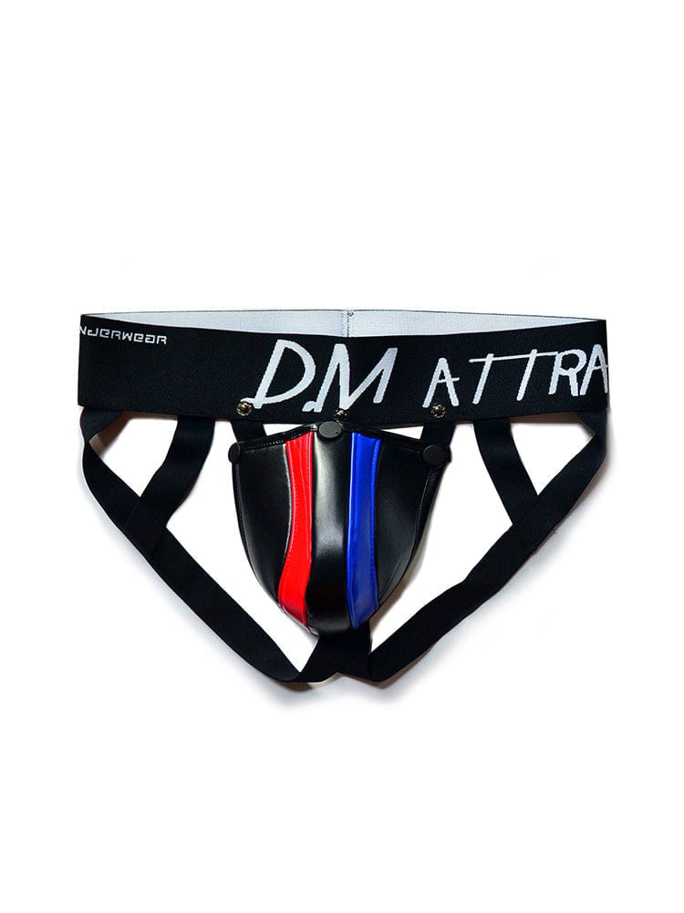 menaful Red+Blue / M Low Waist Sexy Color Blocking Double Thong