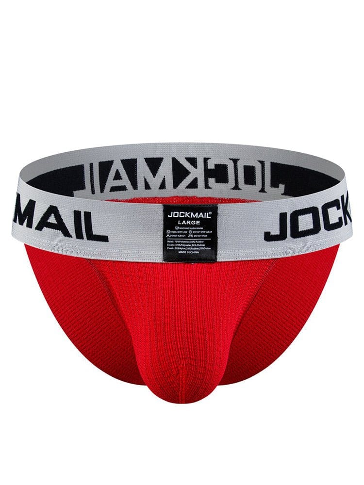 menaful Red / M 3D Pouch Bag Low Waist High Fork Men's Briefs