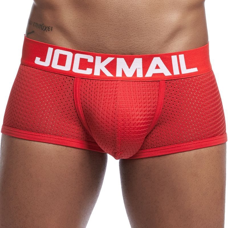 menaful Red / M Breathable Men's Boxer Briefs