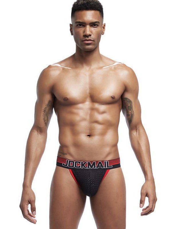 menaful Red / M Colorful Sexy Breathable Mesh Briefs