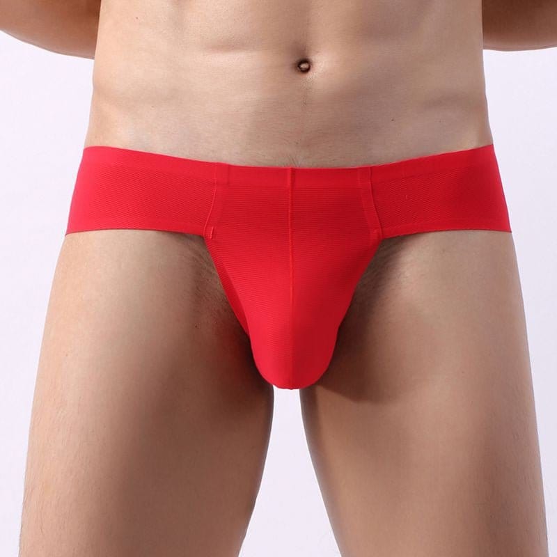 menaful Red / M Feelin' Sultry Seamless Briefs with Bulge Pouch