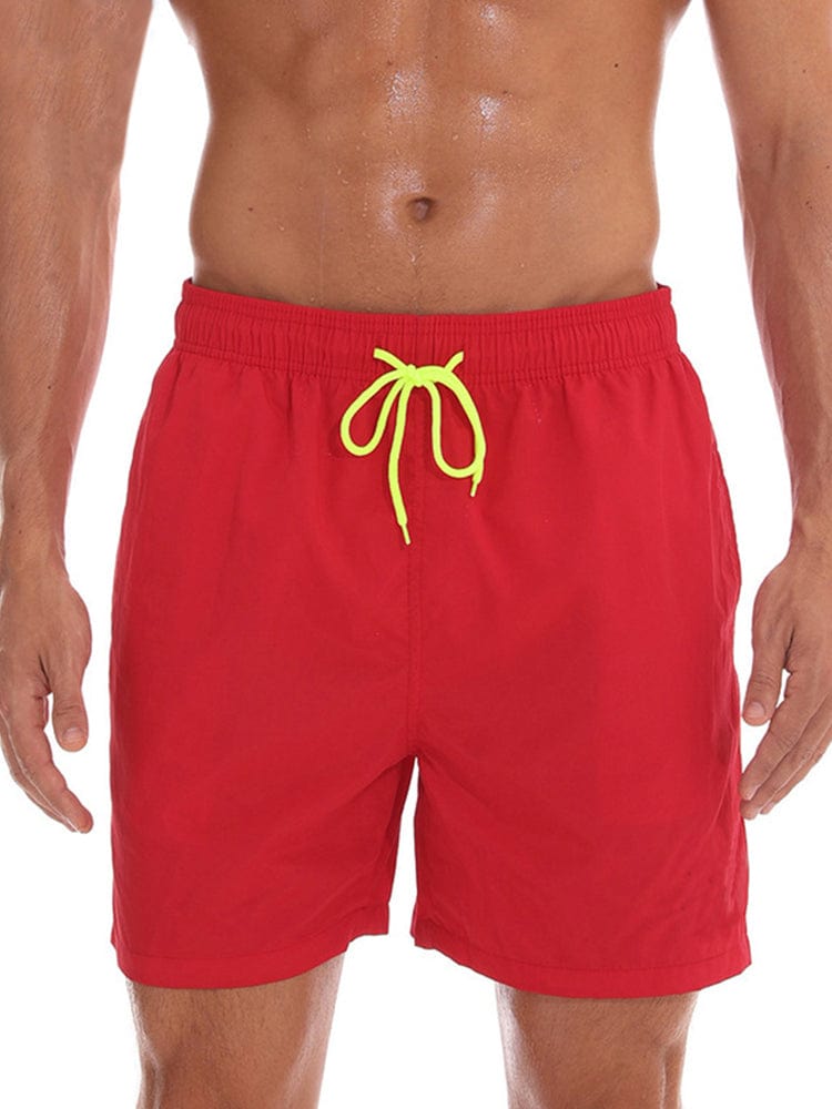 menaful Red / M Men's Beach Shorts Sports Pants