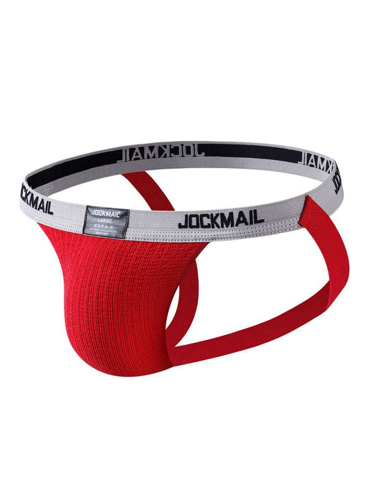 menaful Red / M Men's Elastic Pouch Hip Lift Sports Thong