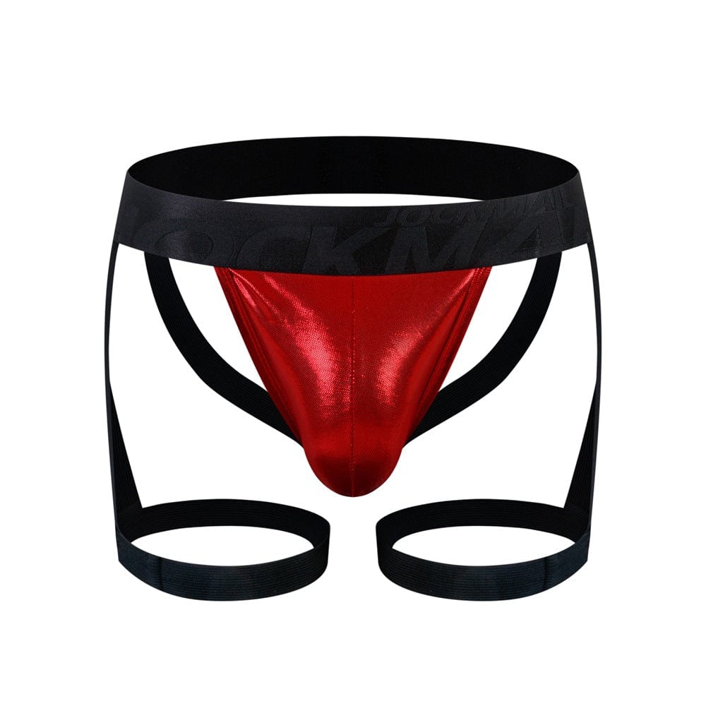 Menaful™ red / M Men's Enhancing Butt-Lift Jockstrap with Leg Straps