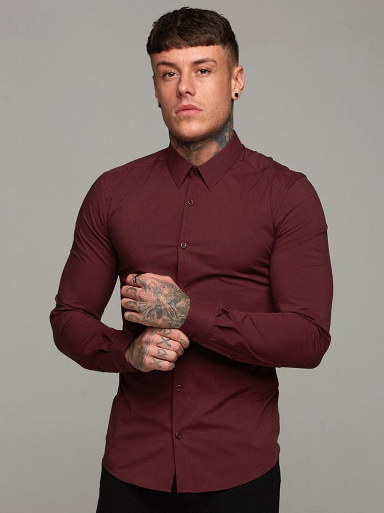 menaful Red / M Men's Fitness Long Sleeve Sports Shirt