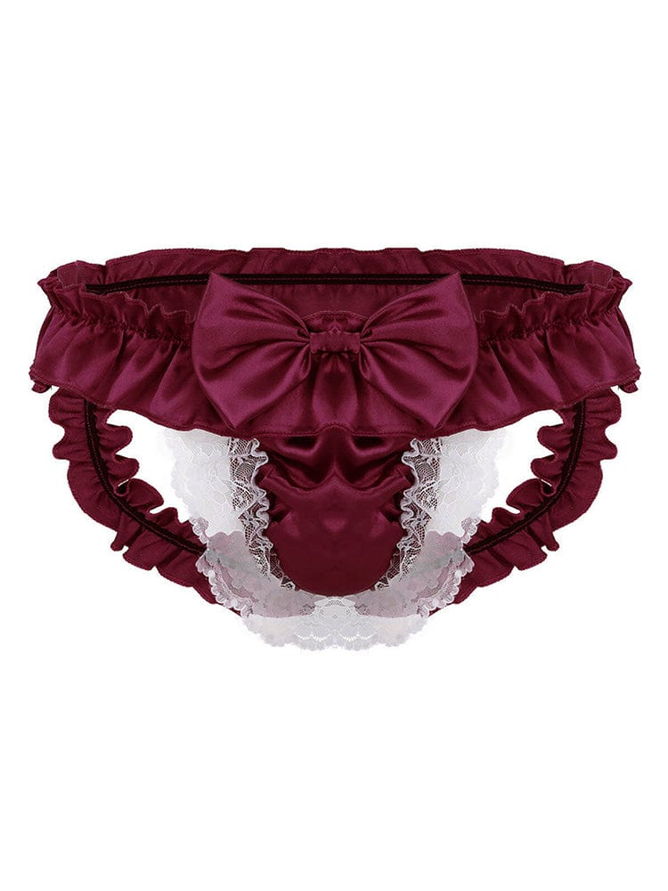 menaful Red / M Men's Lace T Panty Thong