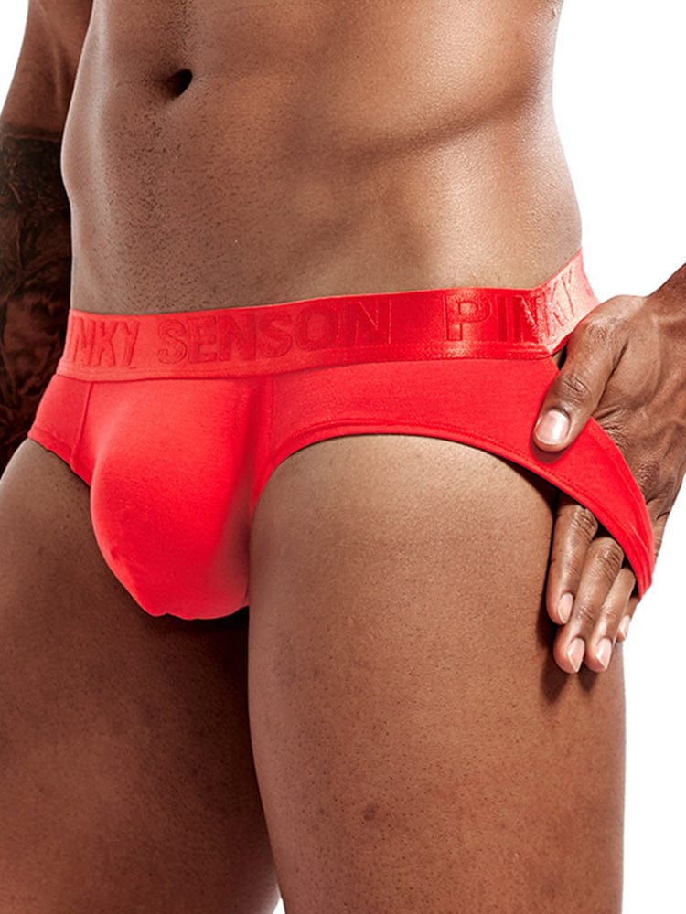 menaful Red / M Men's Modal Double Jockstrap Convex Thong