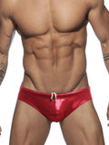 menaful Red / M Men's Sexy Sequin Skinny Triangle Swim Briefs