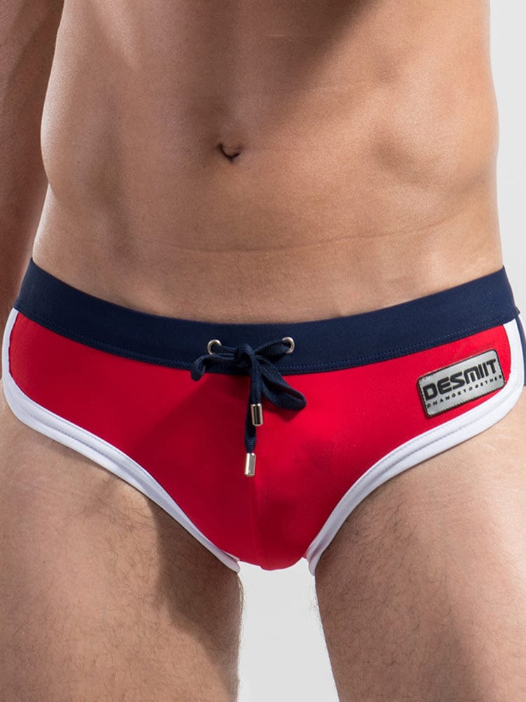 menaful Red / M Men's Triangle Swim Briefs