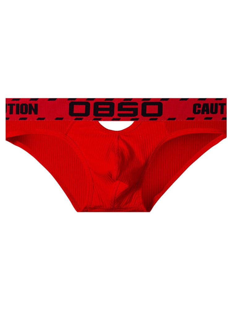 menaful Red / M Sexy Cutout Men's Briefs