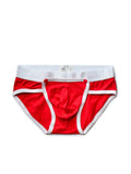 menaful Red / M Sports Button Cotton Briefs