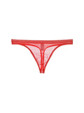 menaful Red / M Transparent See Through Thong