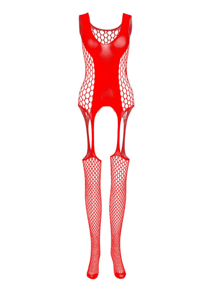 menaful Red Men's Transparent High Elastic Pantyhose