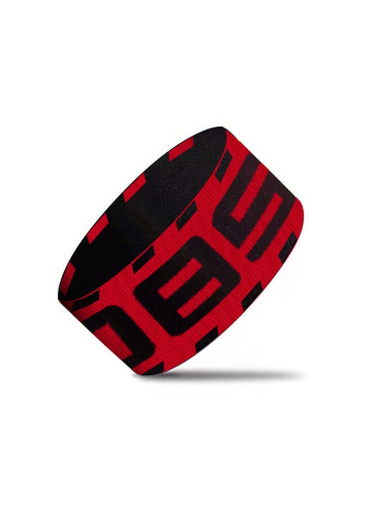 menaful Red / One Size Unisex Sports Elastic Letter Armband x 1