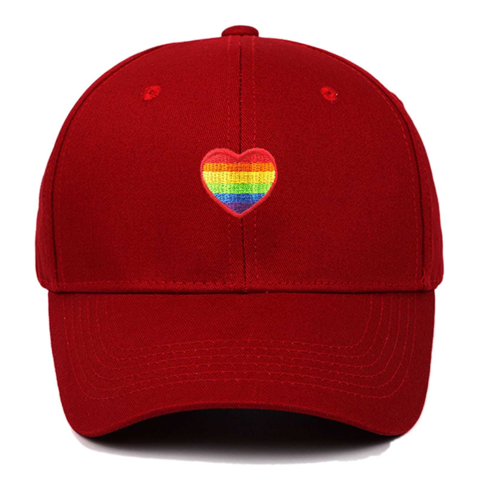 Menaful™ red Rainbow Love baseball cap