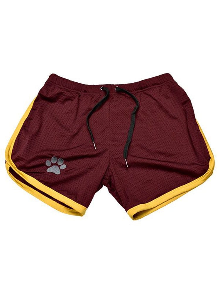 menaful Red & Yellow / M Bear Pride Paw Shorts