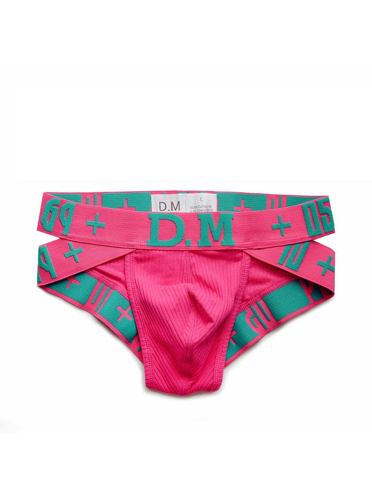 menaful Rose Red / M Low Waist Sexy Men's High Briefs