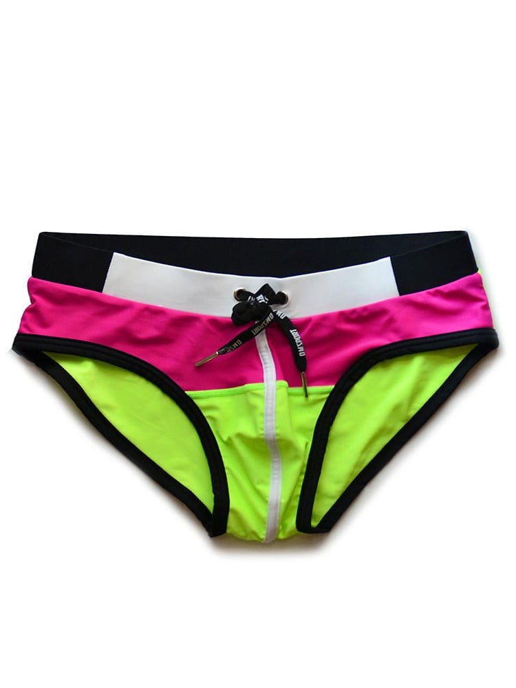 menaful Rose Red / M Low Waist Swim Briefs