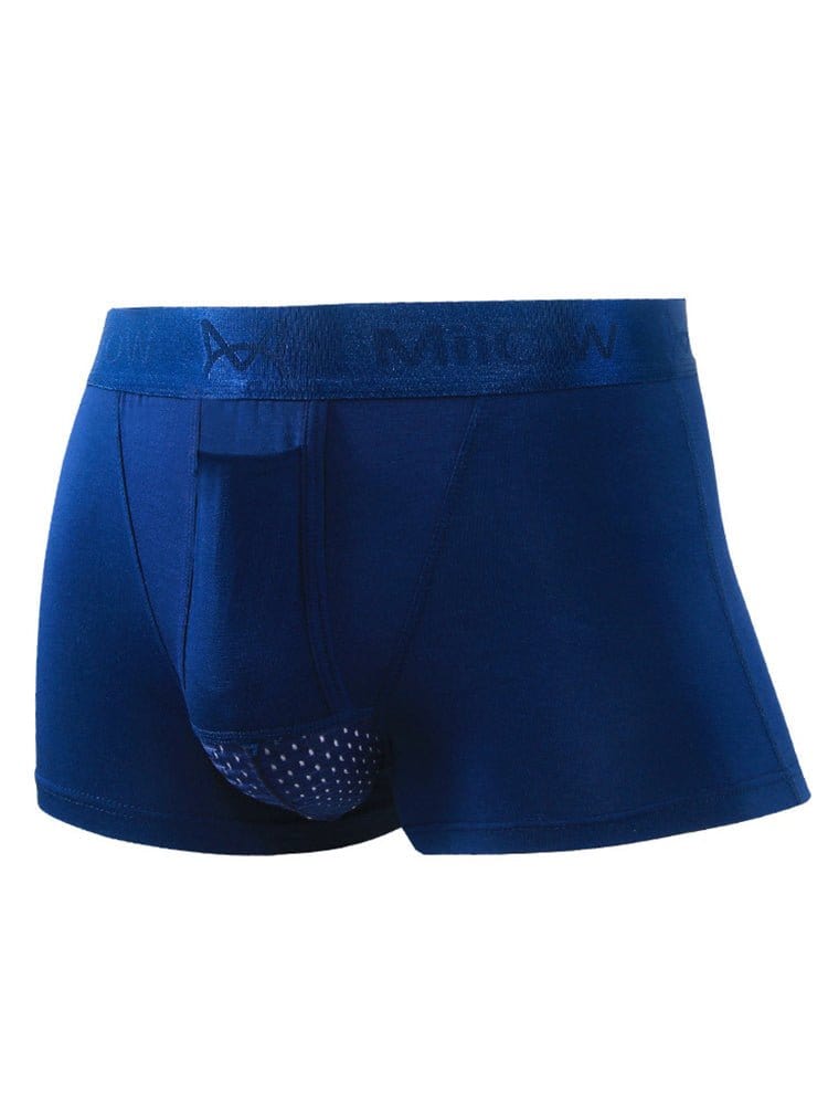 menaful Royal Blue / L Men's Capsule Mesh Midriff Dual Pouch Trunks