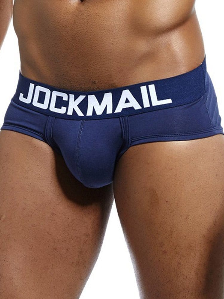 menaful Royal Blue / M Cotton Sweat Absorbing Letter Boxer Briefs