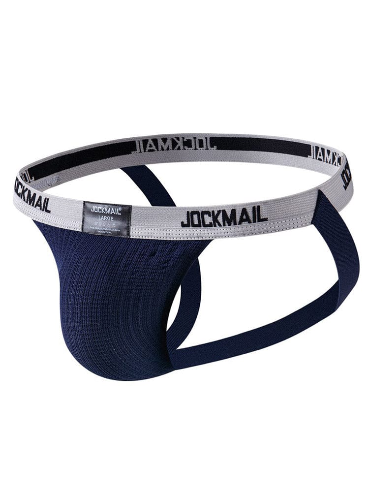 menaful Royal Blue / M Men's Elastic Pouch Hip Lift Sports Thong