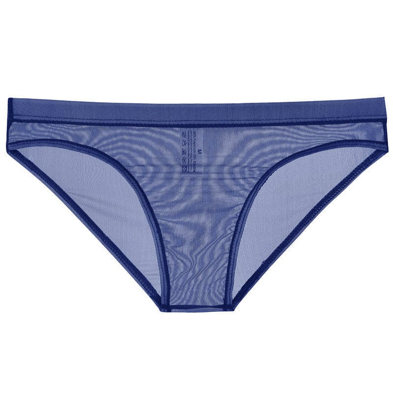 menaful Royal Blue / M Sheer Mesh Bagless Skinny Briefs