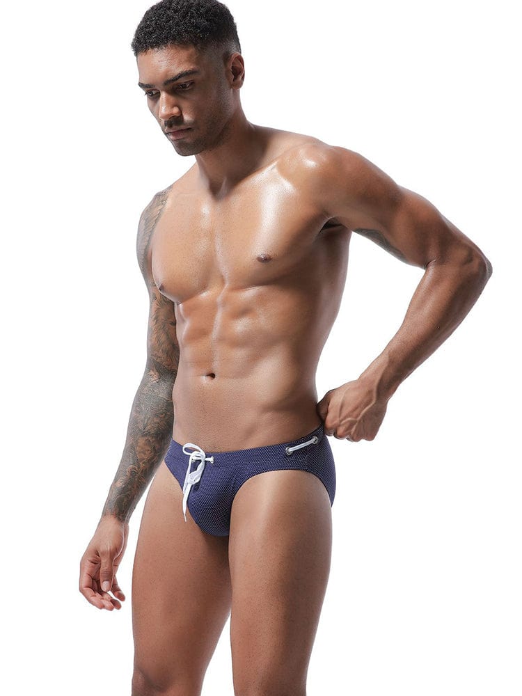 menaful Royal Blue / S Men's Lanyard Swimming Briefs