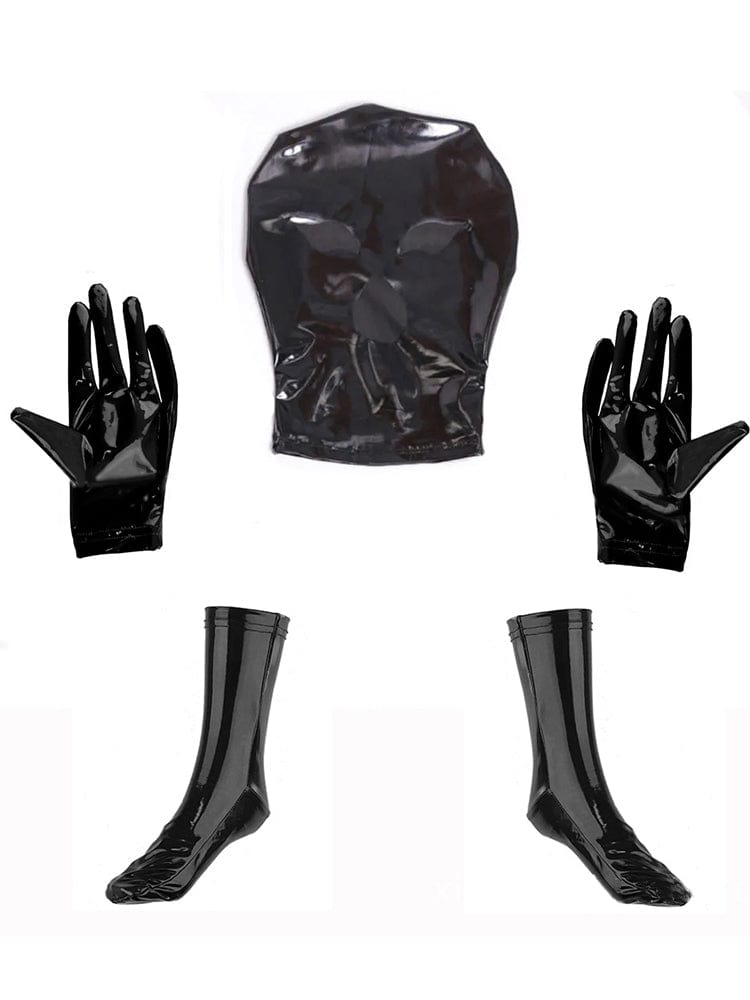 menaful Set A (Gloves+Socks+Hoods) / M Servant Sexy Bodysuit Set