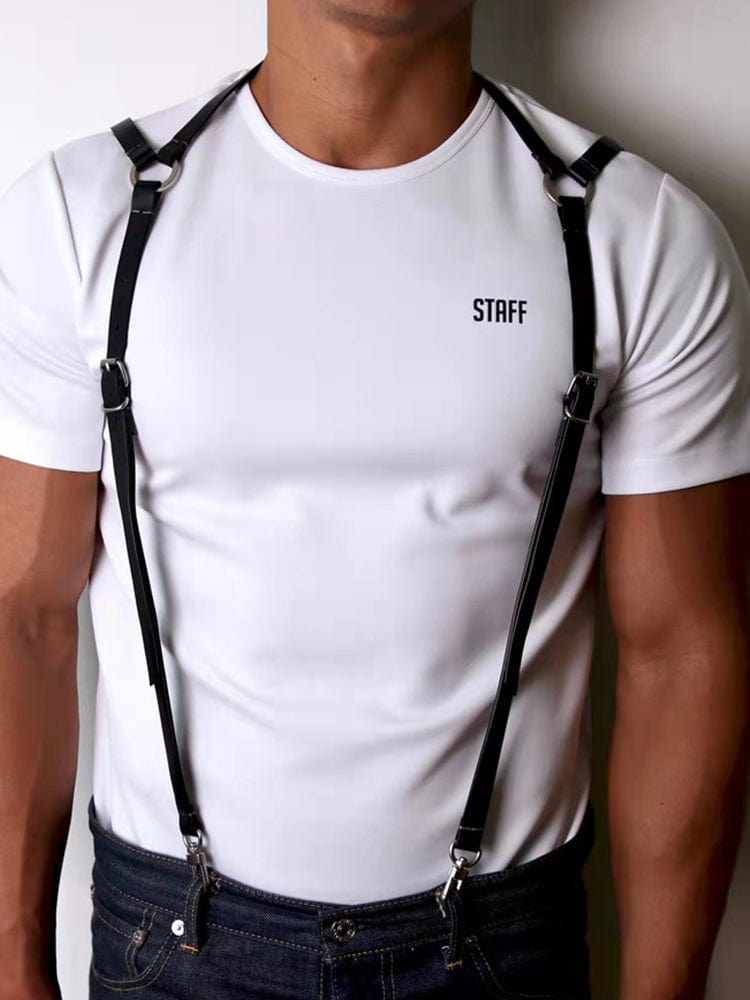 menaful Sexy Business Genuine Leather Harness